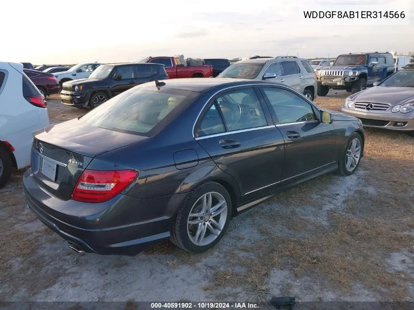 2014 Mercedes-Benz C 300 Luxury 4Matic/Sport 4Matic VIN: WDDGF8AB1ER314566 Lot: 40591902