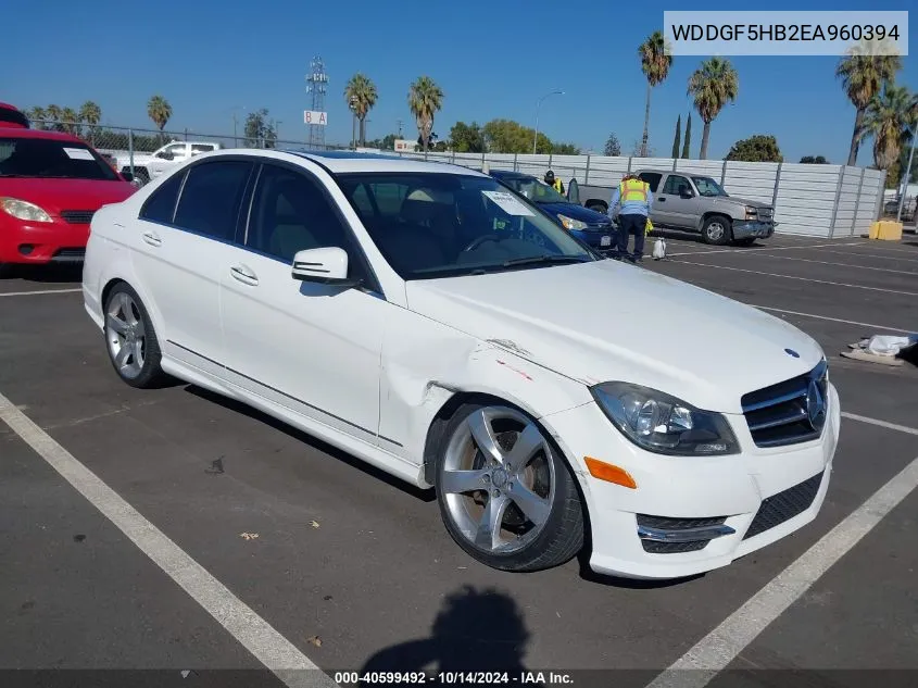 2014 Mercedes-Benz C 350 Sport VIN: WDDGF5HB2EA960394 Lot: 40599492