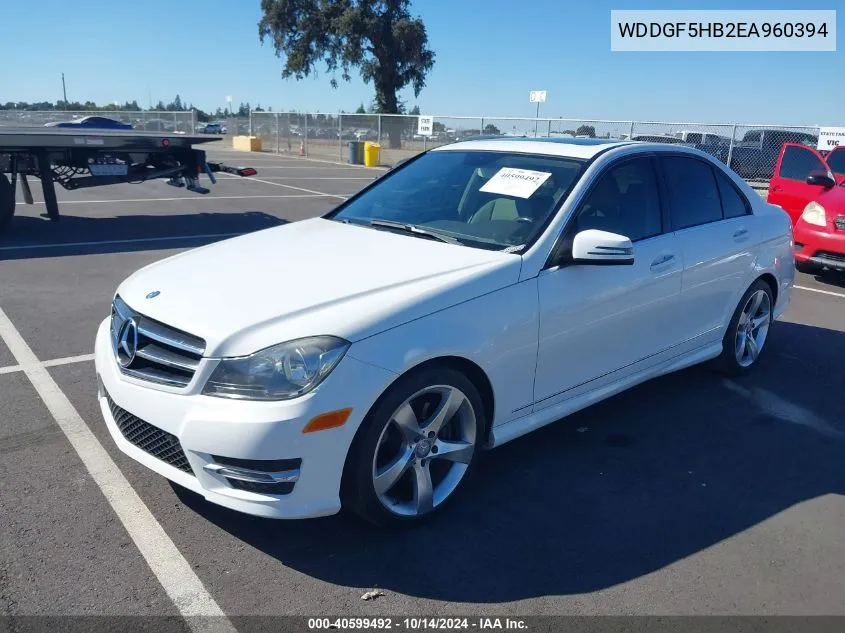 2014 Mercedes-Benz C 350 Sport VIN: WDDGF5HB2EA960394 Lot: 40599492