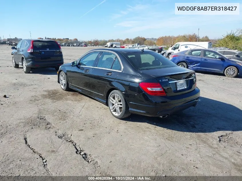 2014 Mercedes-Benz C 300 Luxury 4Matic/Sport 4Matic VIN: WDDGF8AB7ER318427 Lot: 40620394