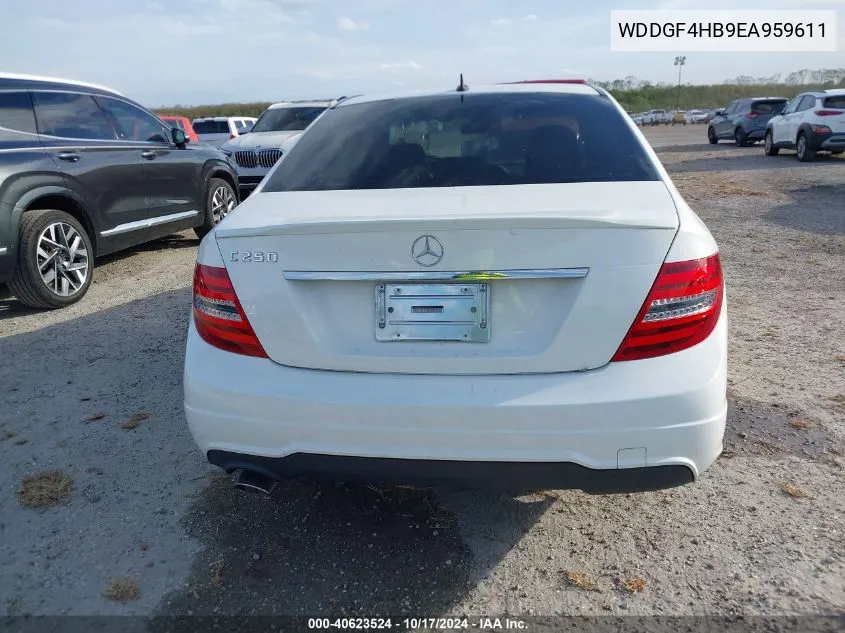 2014 Mercedes-Benz C 250 Luxury/Sport VIN: WDDGF4HB9EA959611 Lot: 40623524