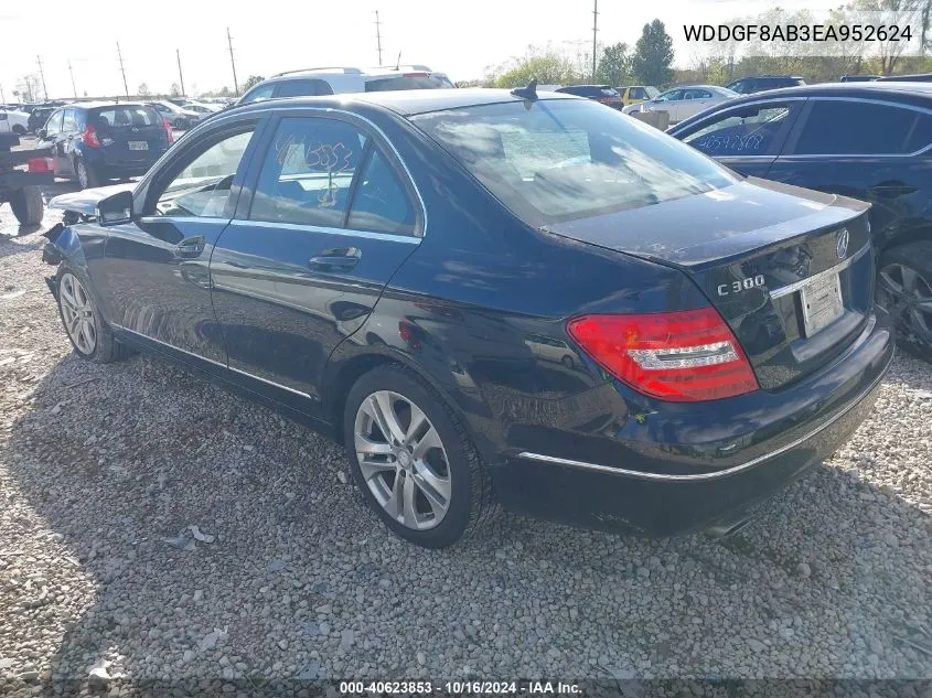 2014 Mercedes-Benz C 300 Luxury 4Matic/Sport 4Matic VIN: WDDGF8AB3EA952624 Lot: 40623853