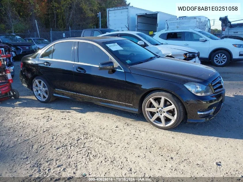 2014 Mercedes-Benz C 300 Luxury 4Matic/Sport 4Matic VIN: WDDGF8AB1EG251058 Lot: 40629016