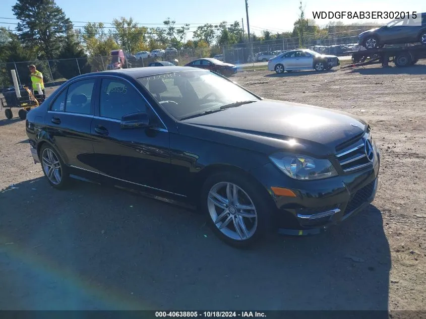 2014 Mercedes-Benz C 300 Luxury 4Matic/Sport 4Matic VIN: WDDGF8AB3ER302015 Lot: 40638805