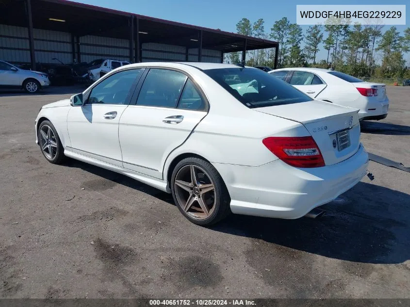 2014 Mercedes-Benz C 250 Luxury/Sport VIN: WDDGF4HB4EG229229 Lot: 40651752