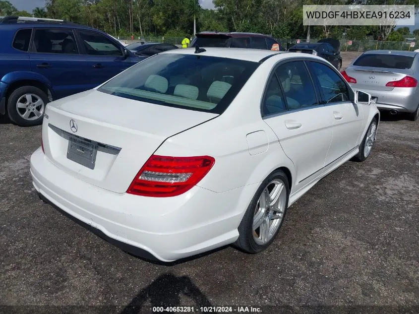 2014 Mercedes-Benz C 250 VIN: WDDGF4HBXEA916234 Lot: 40653281