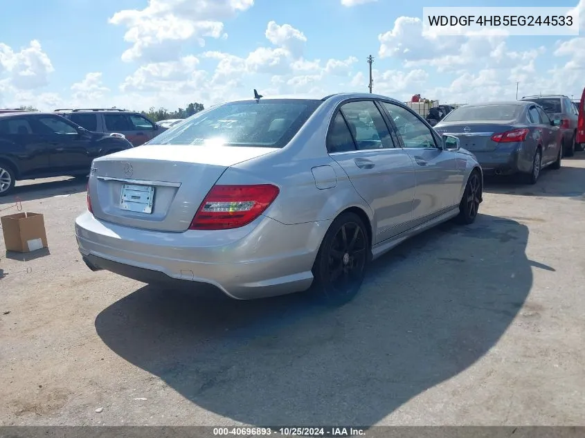 2014 Mercedes-Benz C 250 Luxury/Sport VIN: WDDGF4HB5EG244533 Lot: 40696893