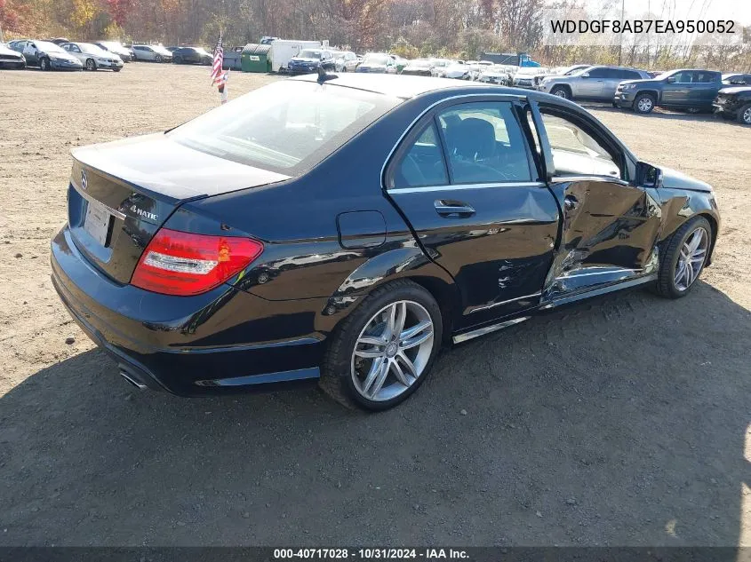 2014 Mercedes-Benz C 300 C 300 Luxury/Sport 4Matic VIN: WDDGF8AB7EA950052 Lot: 40717028