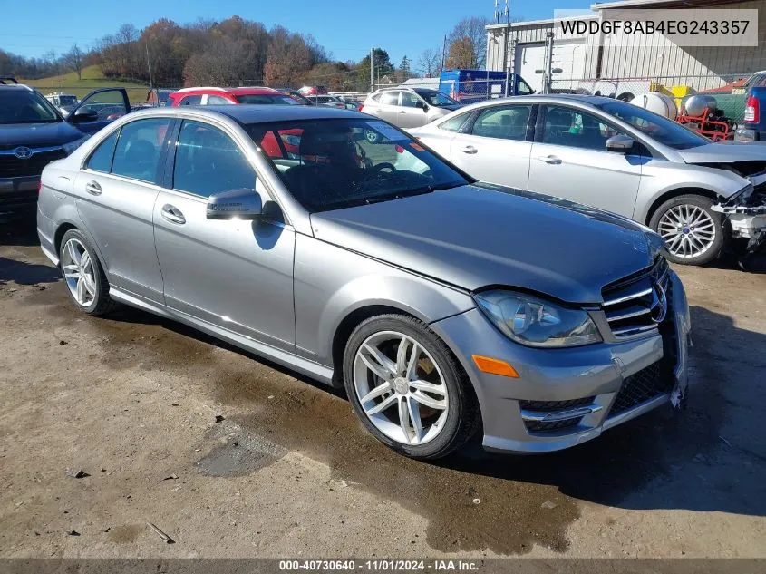 2014 Mercedes-Benz C 300 C 300 Luxury/Sport 4Matic VIN: WDDGF8AB4EG243357 Lot: 40730640