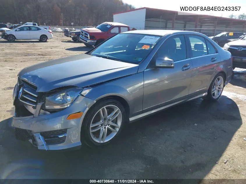 2014 Mercedes-Benz C 300 C 300 Luxury/Sport 4Matic VIN: WDDGF8AB4EG243357 Lot: 40730640