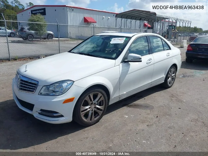 2014 Mercedes-Benz C-Class C 250 Sport/Luxury VIN: WDDGF4HB8EA963438 Lot: 40739049