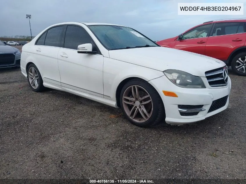 2014 Mercedes-Benz C-Class C 250 Sport/Luxury VIN: WDDGF4HB3EG204967 Lot: 40756135