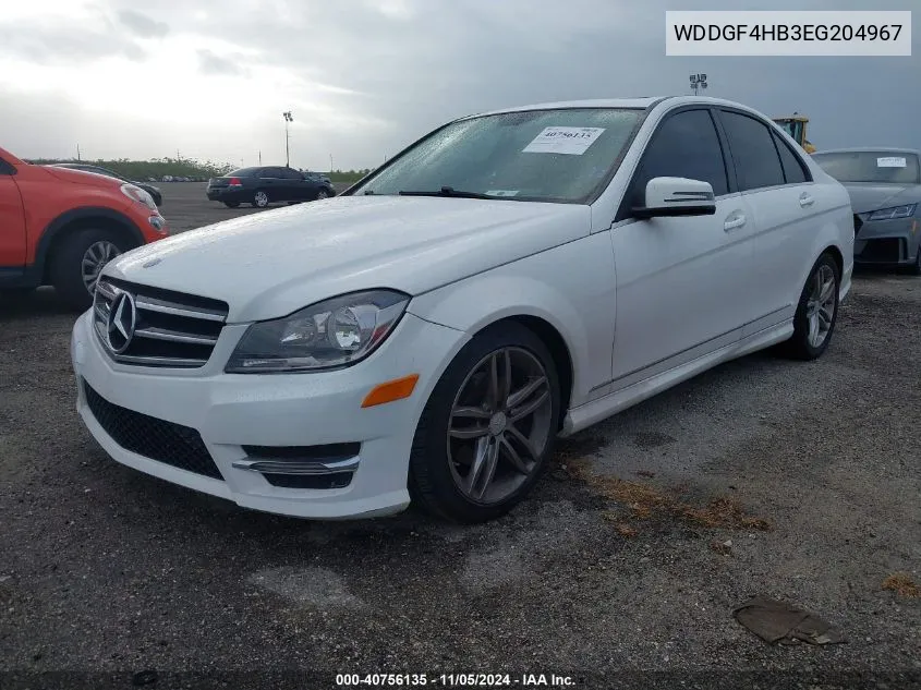 2014 Mercedes-Benz C-Class C 250 Sport/Luxury VIN: WDDGF4HB3EG204967 Lot: 40756135