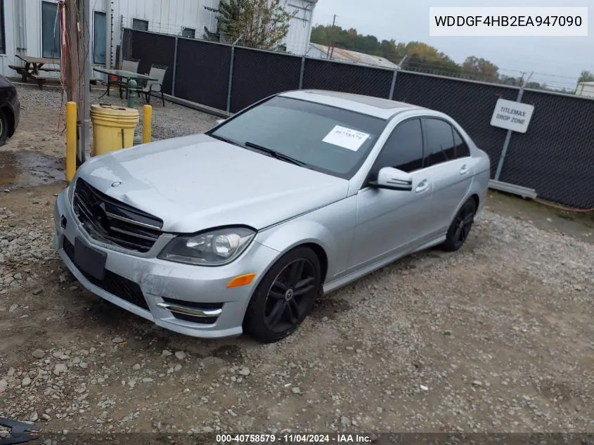 2014 Mercedes-Benz C-Class C 250 Sport/Luxury VIN: WDDGF4HB2EA947090 Lot: 40758579