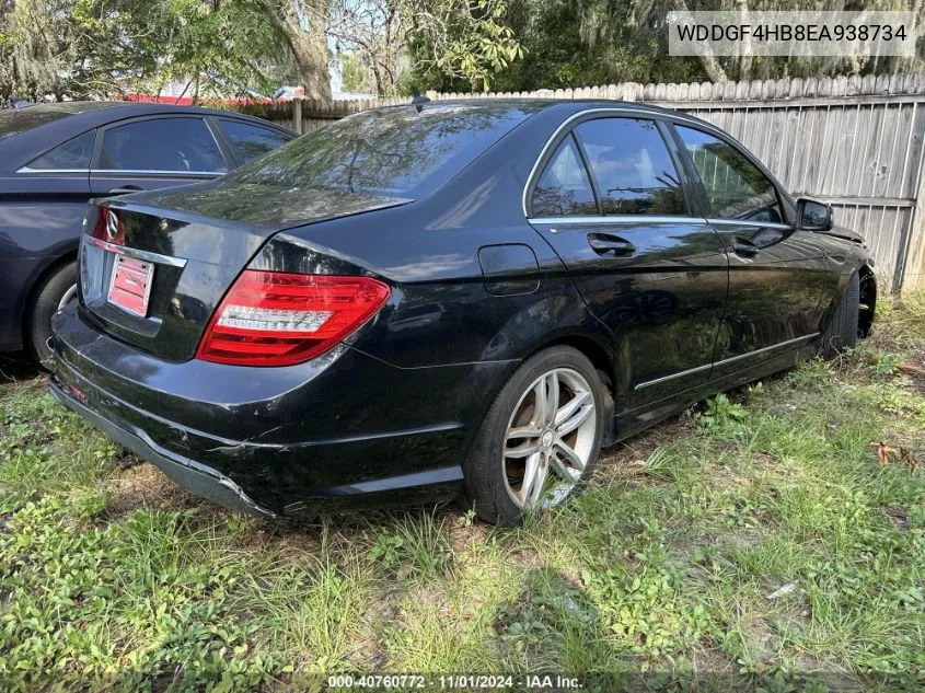 2014 Mercedes-Benz C 250 Luxury/Sport VIN: WDDGF4HB8EA938734 Lot: 40760772