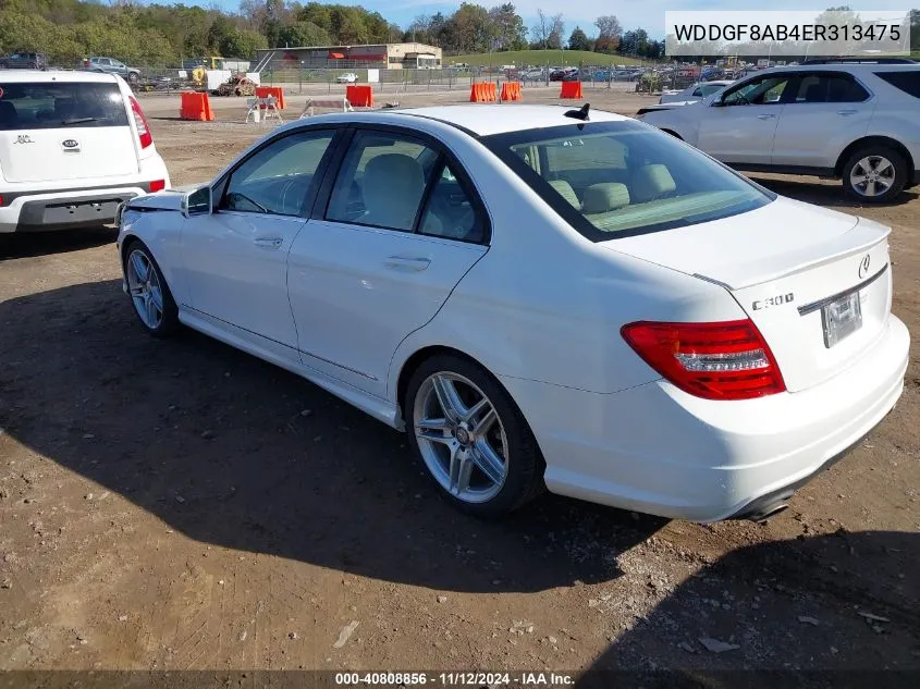 2014 Mercedes-Benz C 300 C 300 Luxury/Sport 4Matic VIN: WDDGF8AB4ER313475 Lot: 40808856