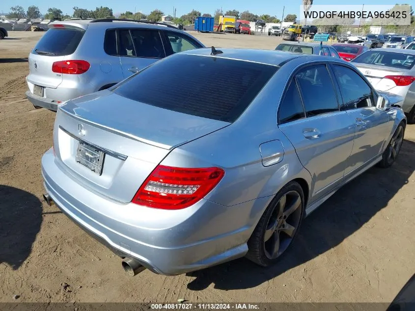 2014 Mercedes-Benz C-Class C 250 Sport/Luxury VIN: WDDGF4HB9EA965425 Lot: 40817027