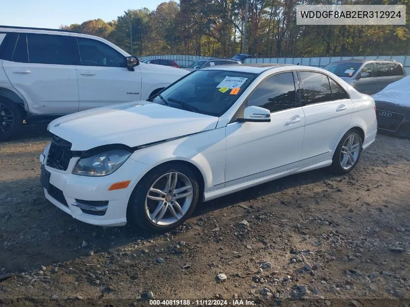 2014 Mercedes-Benz C 300 C 300 Luxury/Sport 4Matic VIN: WDDGF8AB2ER312924 Lot: 40819188