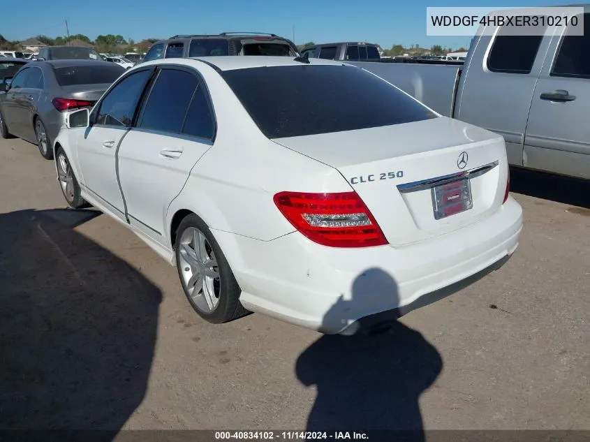 2014 Mercedes-Benz C 250 Luxury/Sport VIN: WDDGF4HBXER310210 Lot: 40834102