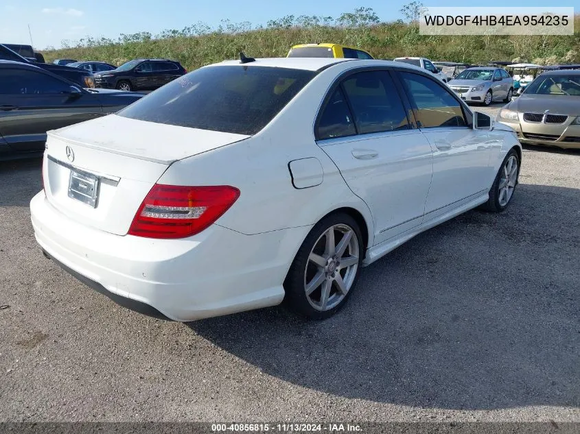 2014 Mercedes-Benz C 250 Luxury/Sport VIN: WDDGF4HB4EA954235 Lot: 40856815