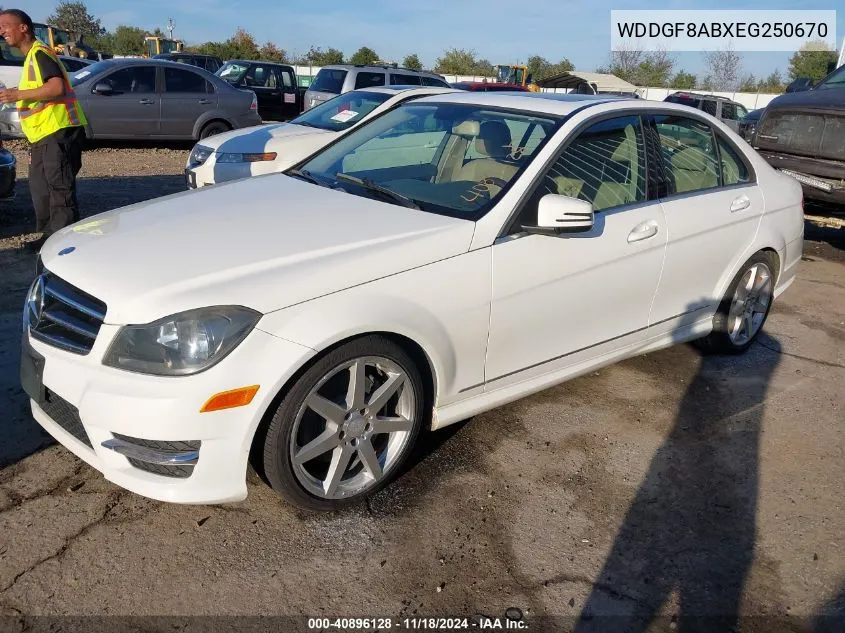 2014 Mercedes-Benz C 300 Luxury 4Matic/Sport 4Matic VIN: WDDGF8ABXEG250670 Lot: 40896128