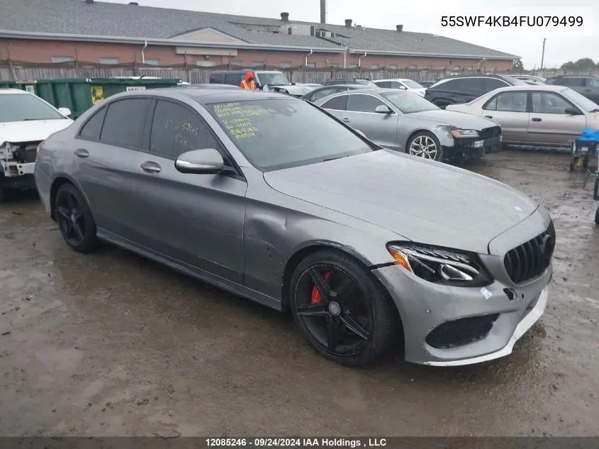 2015 Mercedes-Benz C-Class VIN: 55SWF4KB4FU079499 Lot: 12085246