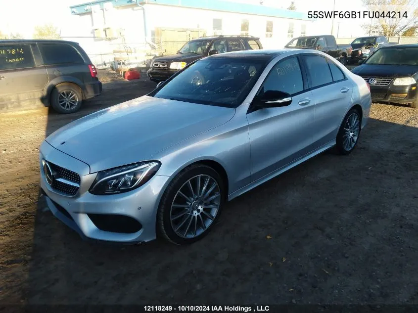 2015 Mercedes-Benz C 400 4Mati VIN: 55SWF6GB1FU044214 Lot: 12118249