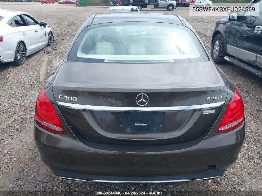 2015 Mercedes-Benz C 300 4Matic/Luxury 4Matic/Sport 4Matic VIN: 55SWF4KBXFU024569 Lot: 39244940