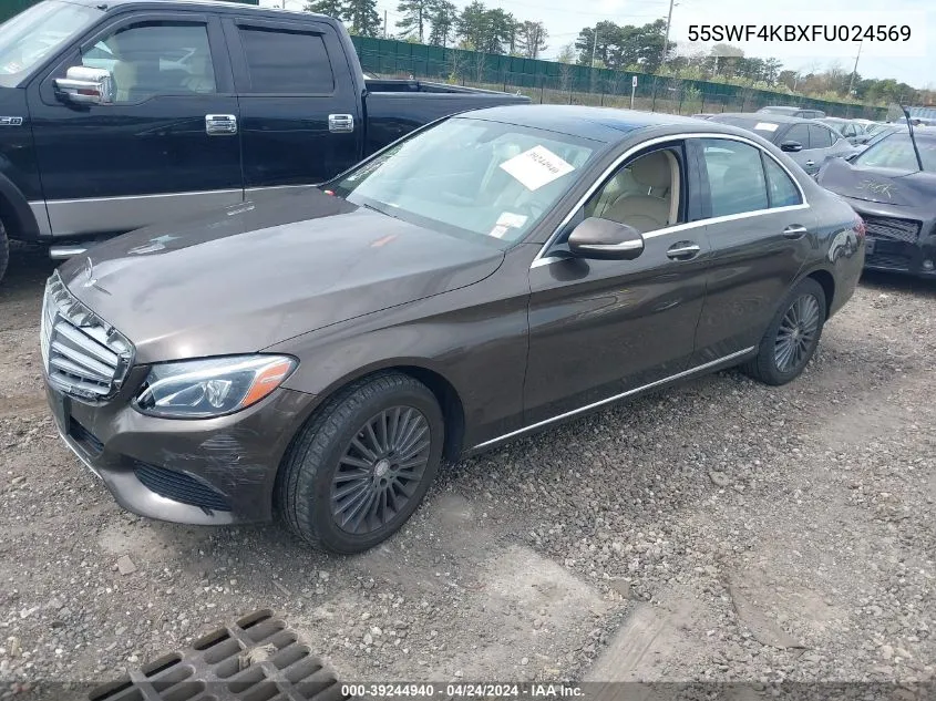 2015 Mercedes-Benz C 300 4Matic/Luxury 4Matic/Sport 4Matic VIN: 55SWF4KBXFU024569 Lot: 39244940