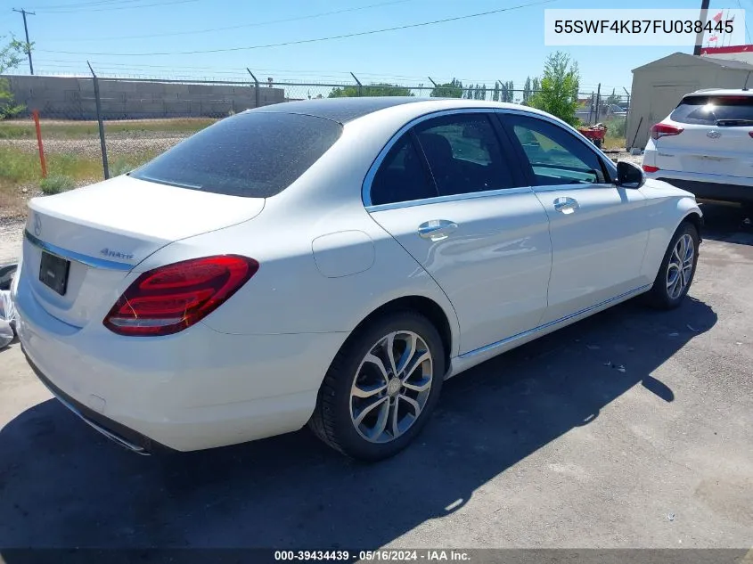 2015 Mercedes-Benz C 300 4Matic/Luxury 4Matic/Sport 4Matic VIN: 55SWF4KB7FU038445 Lot: 39434439