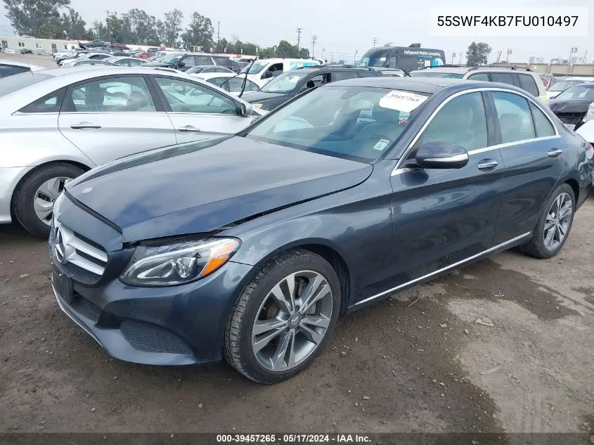 2015 Mercedes-Benz C 300 4Matic/Luxury 4Matic/Sport 4Matic VIN: 55SWF4KB7FU010497 Lot: 39457265