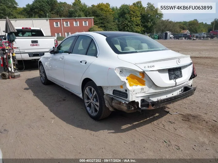 2015 Mercedes-Benz C 300 4Matic/Luxury 4Matic/Sport 4Matic VIN: 55SWF4KB6FU063899 Lot: 40327202