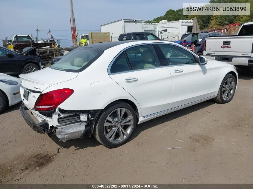 2015 Mercedes-Benz C 300 4Matic/Luxury 4Matic/Sport 4Matic VIN: 55SWF4KB6FU063899 Lot: 40327202