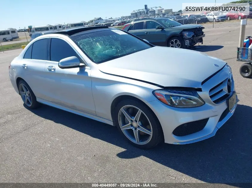 2015 Mercedes-Benz C 300 4Matic/Luxury 4Matic/Sport 4Matic VIN: 55SWF4KB8FU074290 Lot: 40449057