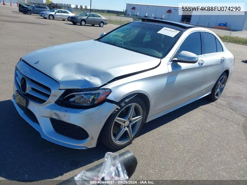 2015 Mercedes-Benz C 300 4Matic/Luxury 4Matic/Sport 4Matic VIN: 55SWF4KB8FU074290 Lot: 40449057