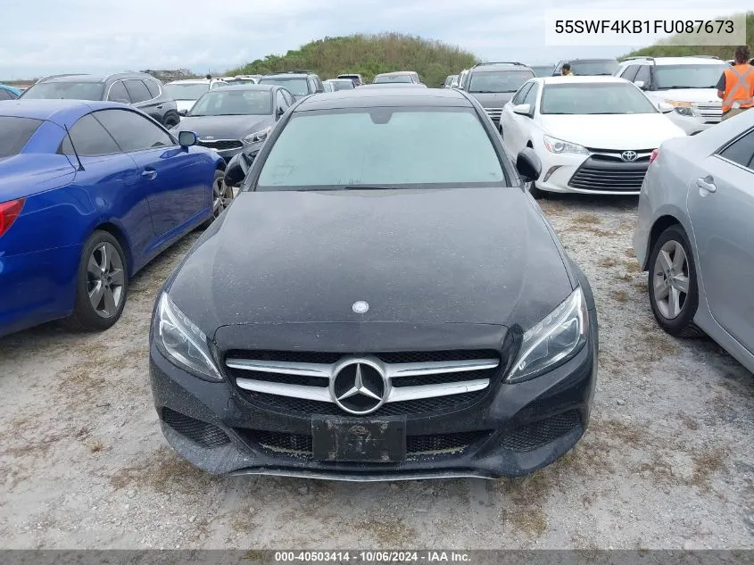 2015 Mercedes-Benz C 300 4Matic VIN: 55SWF4KB1FU087673 Lot: 40503414