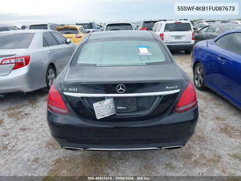 2015 Mercedes-Benz C 300 4Matic VIN: 55SWF4KB1FU087673 Lot: 40503414