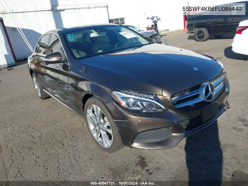 2015 Mercedes-Benz C 300 4Matic/Luxury 4Matic/Sport 4Matic VIN: 55SWF4KB6FU086440 Lot: 40547721