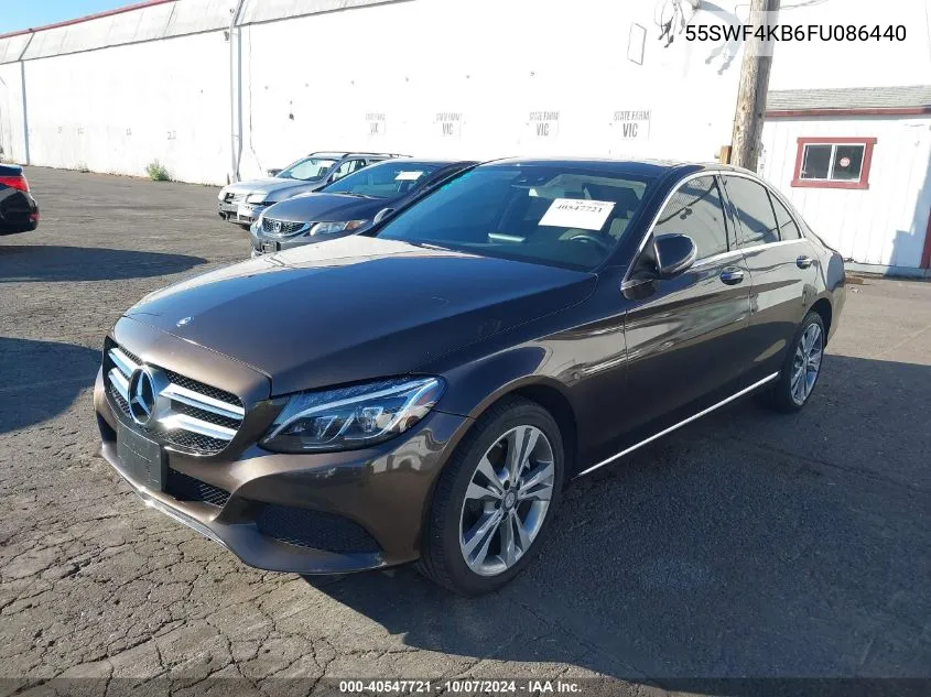 2015 Mercedes-Benz C 300 4Matic/Luxury 4Matic/Sport 4Matic VIN: 55SWF4KB6FU086440 Lot: 40547721