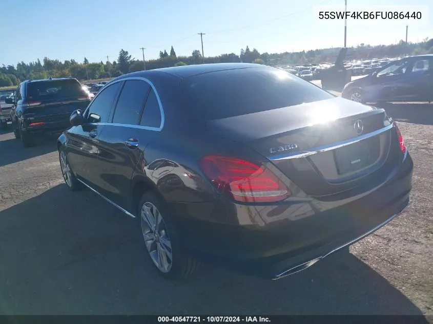 2015 Mercedes-Benz C 300 4Matic/Luxury 4Matic/Sport 4Matic VIN: 55SWF4KB6FU086440 Lot: 40547721