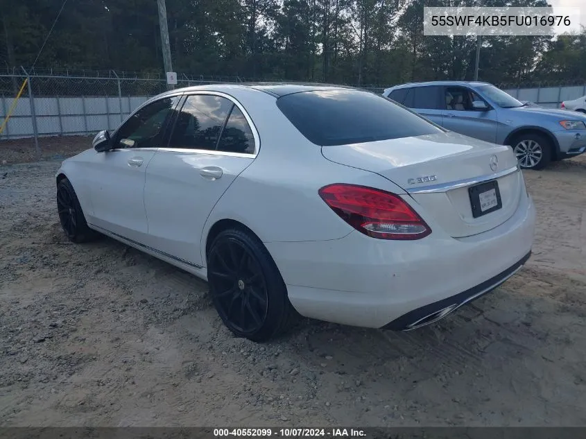 2015 Mercedes-Benz C 300 4Matic/Luxury 4Matic/Sport 4Matic VIN: 55SWF4KB5FU016976 Lot: 40552099