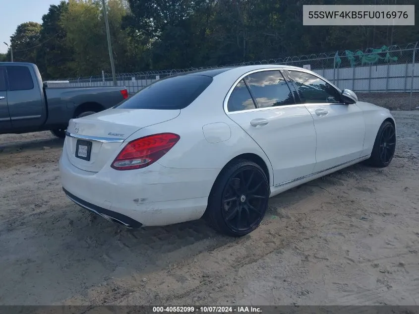 2015 Mercedes-Benz C 300 4Matic/Luxury 4Matic/Sport 4Matic VIN: 55SWF4KB5FU016976 Lot: 40552099