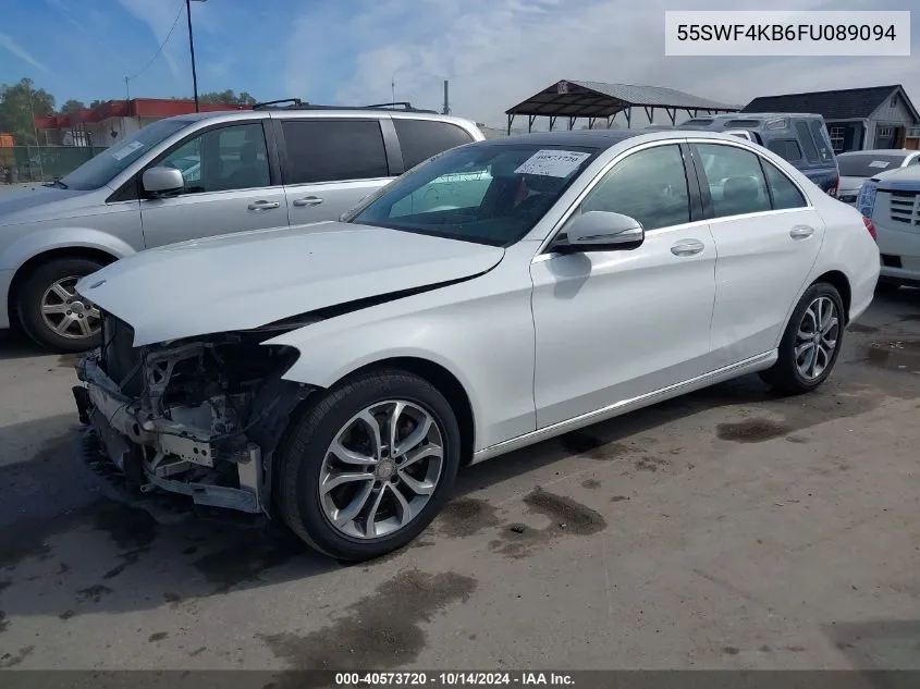 2015 Mercedes-Benz C 300 4Matic/Luxury 4Matic/Sport 4Matic VIN: 55SWF4KB6FU089094 Lot: 40573720