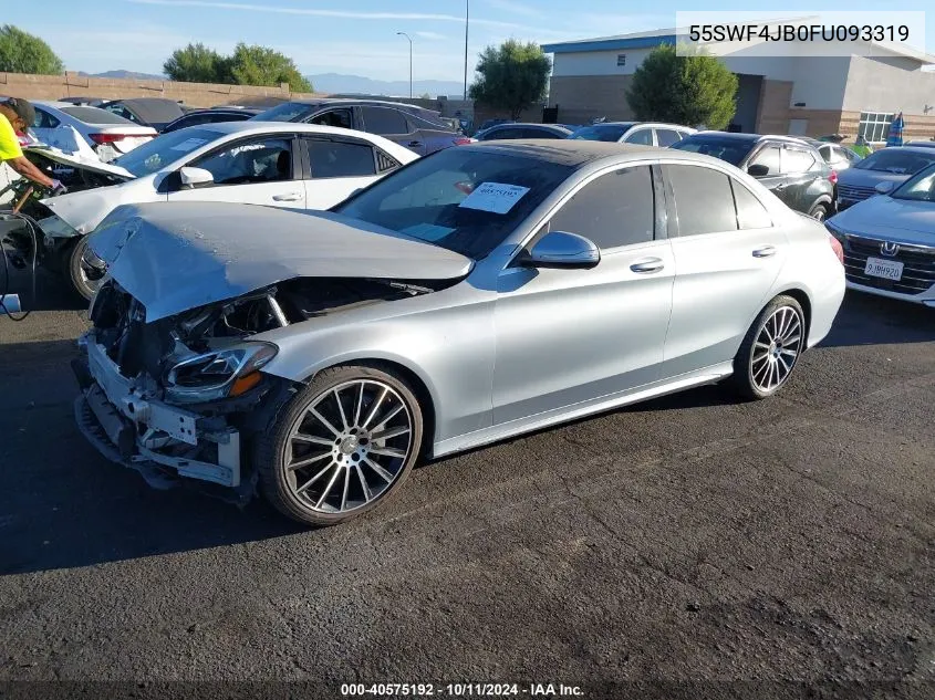 2015 Mercedes-Benz C 300 Luxury/Sport VIN: 55SWF4JB0FU093319 Lot: 40575192