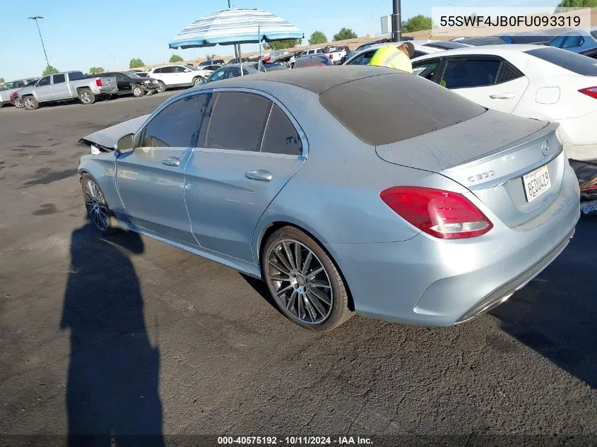 2015 Mercedes-Benz C 300 Luxury/Sport VIN: 55SWF4JB0FU093319 Lot: 40575192