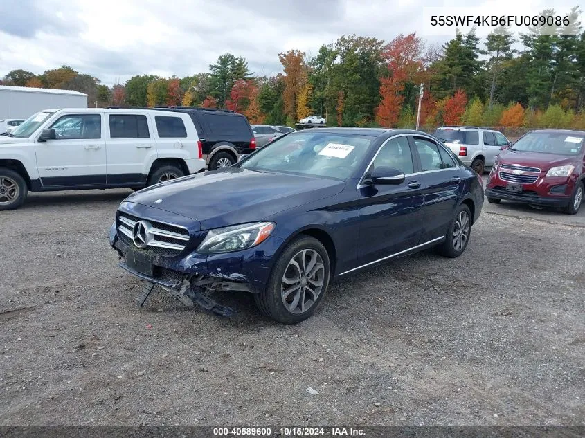 2015 Mercedes-Benz C 300 4Matic/Luxury 4Matic/Sport 4Matic VIN: 55SWF4KB6FU069086 Lot: 40589600