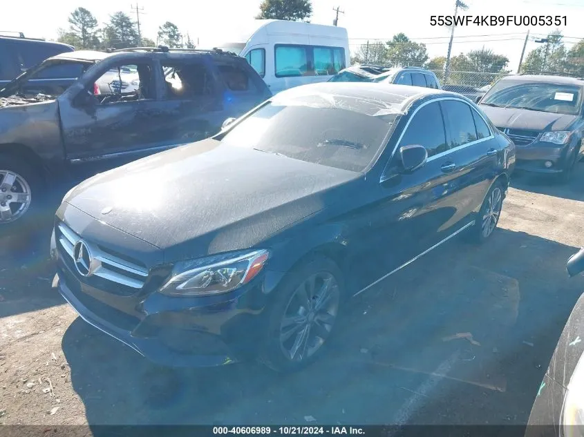 2015 Mercedes-Benz C 300 300 4Matic VIN: 55SWF4KB9FU005351 Lot: 40606989