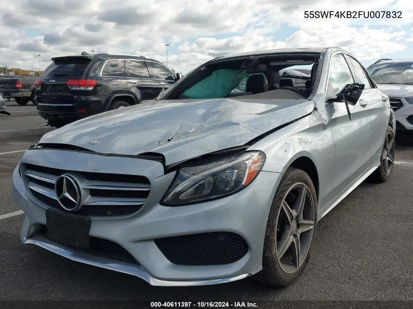 2015 Mercedes-Benz C 300 4Matic/Luxury 4Matic/Sport 4Matic VIN: 55SWF4KB2FU007832 Lot: 40611397