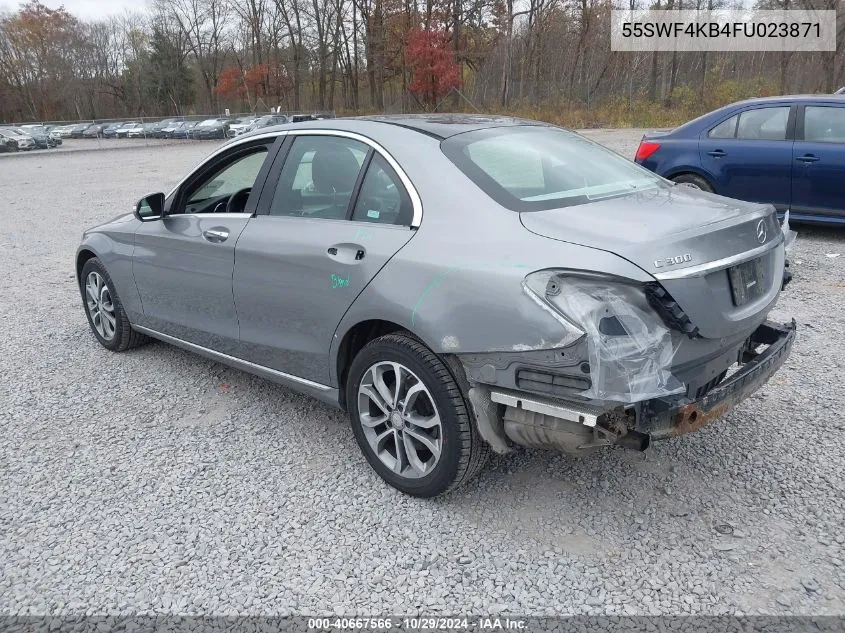 2015 Mercedes-Benz C 300 4Matic/Luxury 4Matic/Sport 4Matic VIN: 55SWF4KB4FU023871 Lot: 40667566