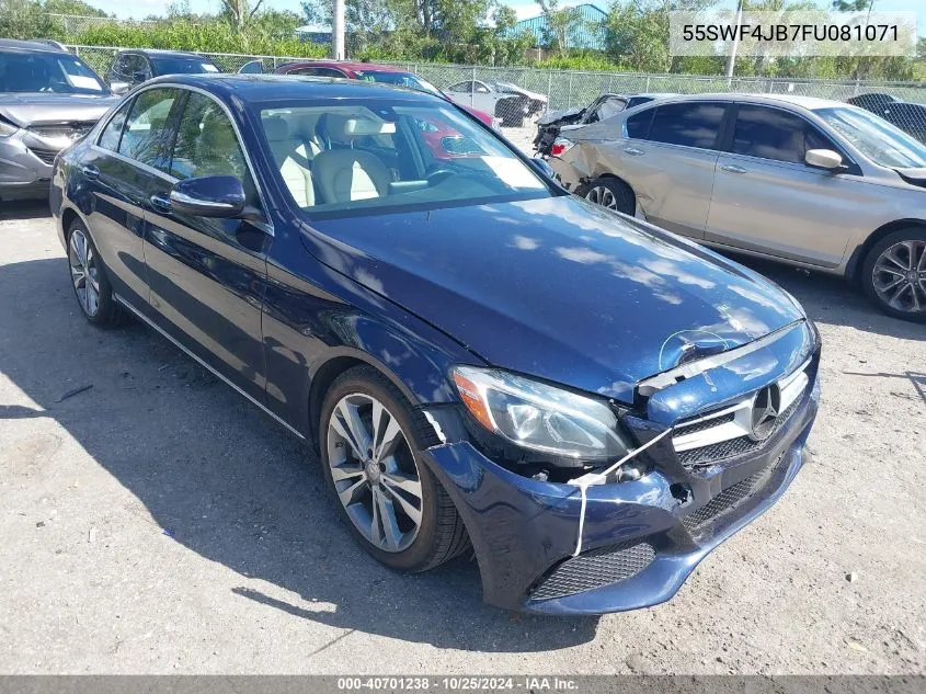 2015 Mercedes-Benz C 300 Luxury/Sport VIN: 55SWF4JB7FU081071 Lot: 40701238